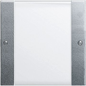 Gira wippenset 1-voudig met tekstkader - systeem 55 clear/aluminium (213126)