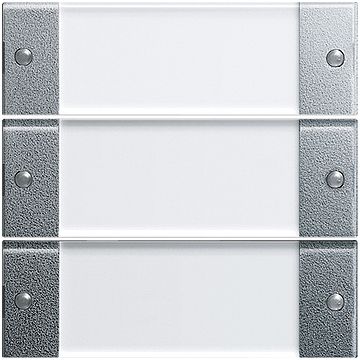 Gira wippenset 3-voudig met tekstkader - systeem 55 clear/aluminium (213326)