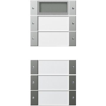 Gira wippenset 5-voudig Plus (2+3) TK - systeem 55 clear/edelstaal (2145600)