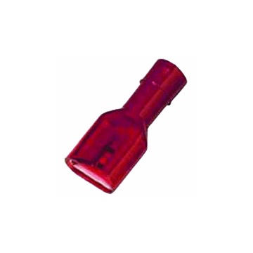Intercable Q-serie DIN volledig geïsoleerde vlaksteekhuls 0,5-1 mm² 2,8x0,8 messing - rood per 100 stuks (ICIQ128FHVI)