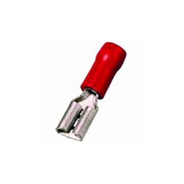 Intercable Q-serie DIN geïsoleerde vlaksteekhuls 0,5-1 mm² 6,3x0,8 messing - rood GV per 1000 stuks (ICIQ168FHGV)