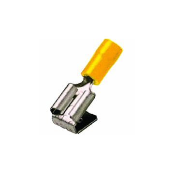 Intercable Q-serie DIN geïsoleerde vlaksteekhuls 4-6 mm² 6,3x0,8 + aftakking - geel per 100 stuks (ICIQ6FHA)