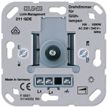 JUNG 211GDE JUN INB.DRAAIDIMMER 1000W
