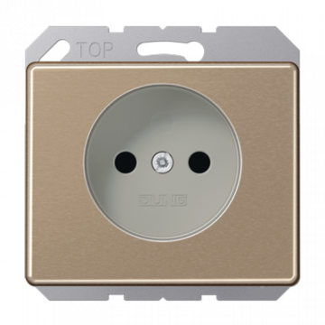 JUNG SL500 stopcontact met kinderbeveiliging goud-brons (SL511NKIGB)