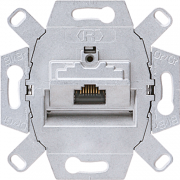 JUNG universele wandcontactdoos inbouw basiselement UTP 1-voudig Cat6 (UAE8UPOK6)