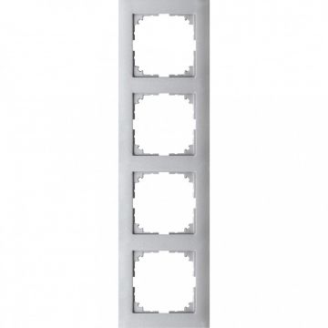 Schneider Electric M-Pure 4-voudig afdekraam - aluminium (MEG4040-3660)