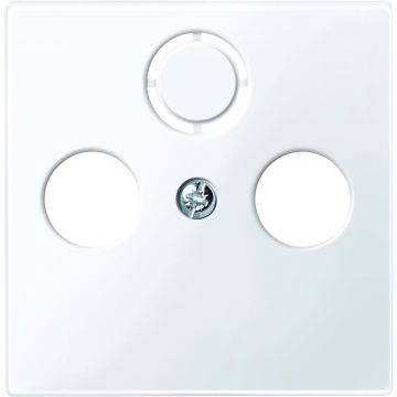 Merten by Schneider Electric systeem M centraalplaat voor antennecontactdozen - actief wit glanzend (MTN296725)