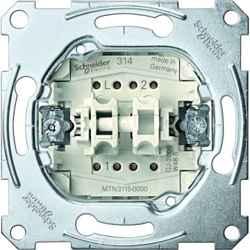 Schneider Electric serieschakelaarsokkel, 1-polig, 10 AX, AC 250 V met insteekklemmen (MTN3115-0000)