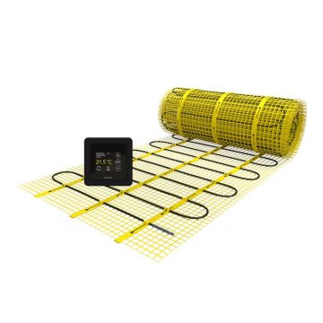 MAGNUM elektrische vloerverwarmingsmat 12m2 1500W + WiFi thermostaat zwart (212405)