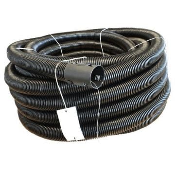 Frankische kabuflex mantelbuis met trekdraad en koppelstuk 40mm - zwart rol 50 meter (19130040)