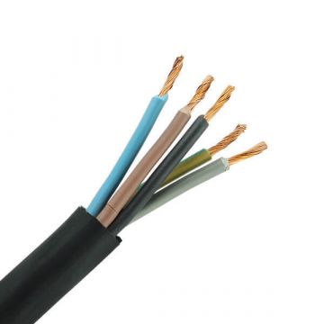 Neopreen kabel H05RR-F 5x0.75 per rol 100 meter
