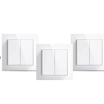 Gira Senic Friends of Hue schakelaar - Systeem 55 zuiver wit glanzend - voordeelpack 3 stuks (100157)