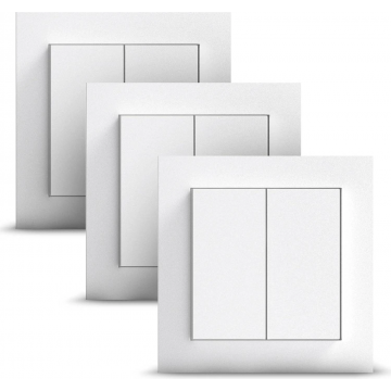 Gira Senic Friends of Hue schakelaar - Systeem 55 zuiver wit mat - voordeelpack 3 stuks (100138)