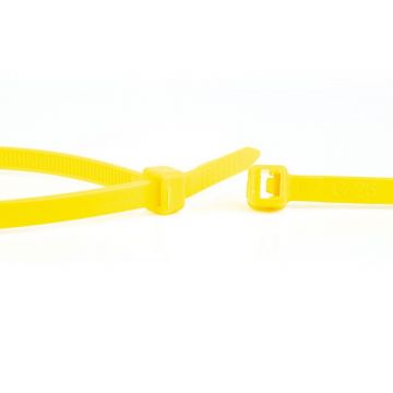 WKK tie wraps 2.5x100mm geel - per 100 stuks (11032471)
