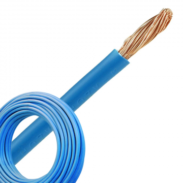 Aansluitdraad 6 mm2 blauw per 10 meter