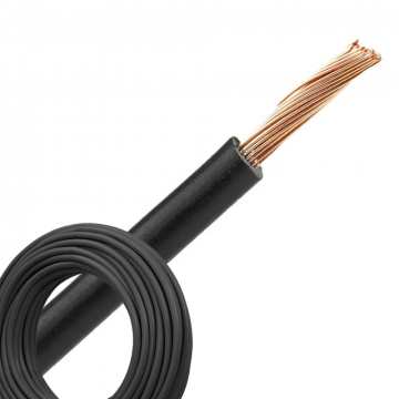 Aansluitdraad 4 mm2 zwart per 5 meter