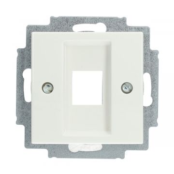 ABB Busch-Jaeger centraalplaat voor 1 Modular Jack - Busch-balance SI zuiver wit (2561-914)