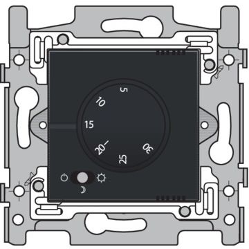 Niko elektronische thermostaat - zwart coated (161-88001)