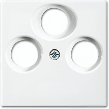 ABB Busch-Jaeger centraalplaat 3 x antenne aansluiting - Busch-balance SI zuiver wit (1743-03-914)