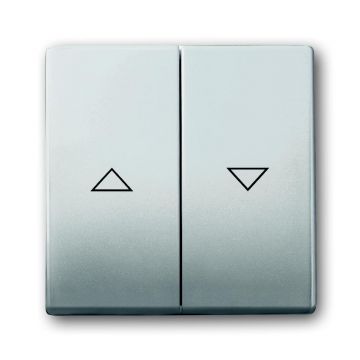 ABB Busch-Jaeger tweedelige wip jaloezieschakelaar - Pure stainless steel (1785 JA-866)