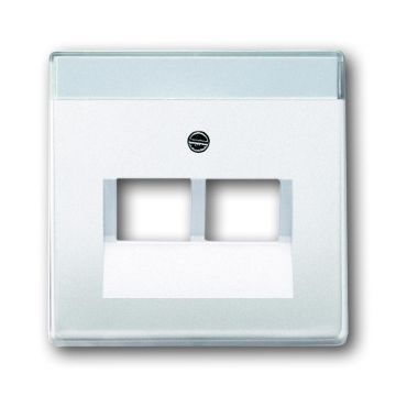 ABB Busch-Jaeger centraalplaat voor datadoos 2 x RJ45 - Solo studiowit (1803-02-84)