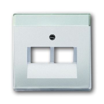 ABB Busch-Jaeger centraalplaat voor datadoos 2 x RJ45 - Pure stainless steel (1803-02-866 BJ)