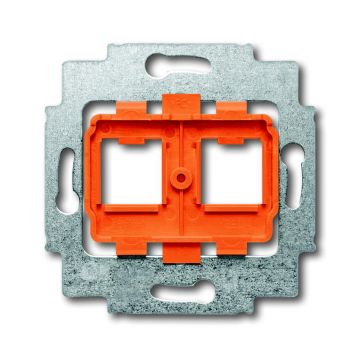 ABB Busch-Jaeger draagring 2x met oranje inzet voor Modular Jack connectors - axcent (1819)