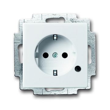 ABB Busch-Jaeger stopcontact met bedrijfs-LED - Carat/Solo/Future studiowit (20 EUCBL-84)