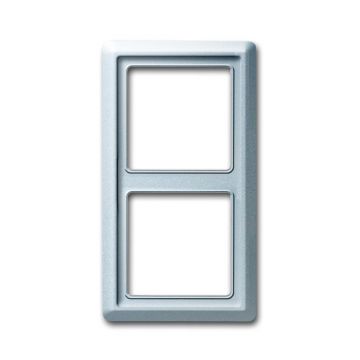 ABB Busch-Jaeger afdekraam 2-voudig - All-weather 44 aluzilver (2102-33)