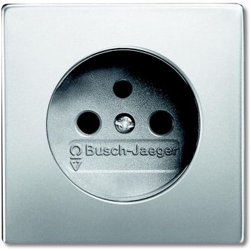 ABB Busch-Jaeger wandcontactdoos met penaarde - Pure stainless steel (2399 UCKS-866)