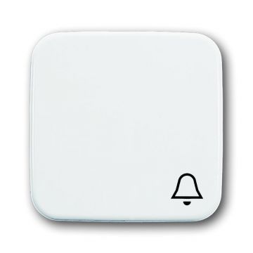 ABB Busch-Jaeger aan/uit schakelaar pulsdrukcontact met bel symbool alpinwit (2520 KI-214)
