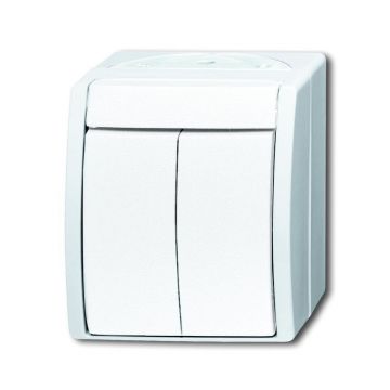 ABB Busch-Jaeger Ocean IP44 opbouw serieschakelaar 10A 250V - alpin wit (2601/5 W-54)