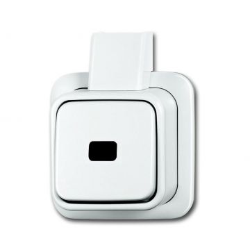 ABB Busch-Jaeger opbouw 1-polig pulsdrukker maakcontact - AP alpin wit (2621 APJW)