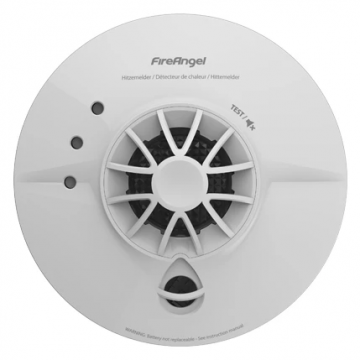 FireAngel hittemelder 230V met 10-jaars lithium backup batterij - bedraad koppelbaar (HM-F-1EU)