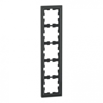 Merten by Schneider Electric afdekraam 5-voudig - D-Life zwart mat (MEG4050-6503)