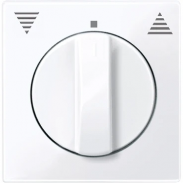 Merten by Schneider Electric centraalplaat jaloezie draaischakelaar met pijl opdruk - System-M actief wit (567125)