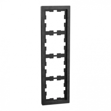 Merten by Schneider Electric afdekraam 4-voudig - D-Life steen antraciet (MEG4040-6547)