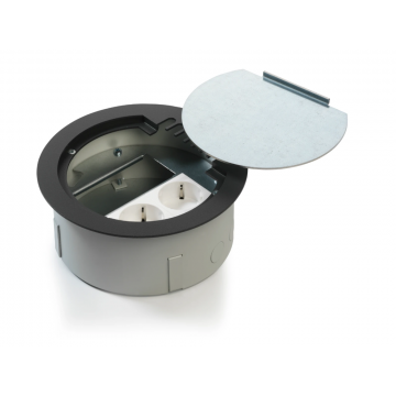 O.C.S. Office Cabling Systems Rondo 160 vloerdoos 2x stopcontact met randaarde + 2x leeg M45 (33.73.002)