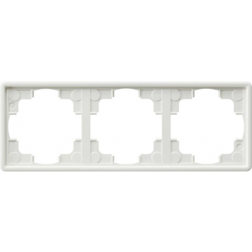 Gira S-color afdekraam 3-voudig zuiver wit (021340)