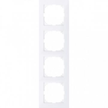 Merten afdekraam M-pure 4-voudig kunststof actief wit