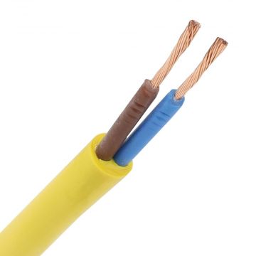 Dynamic pur kabel H07BQ-F 2x2.5mm2 geel rol 100 meter