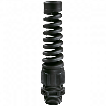 Wiska wartel kunststof PG9 doorlaat 4-8mm knikbeschermer - zwart (10061872)