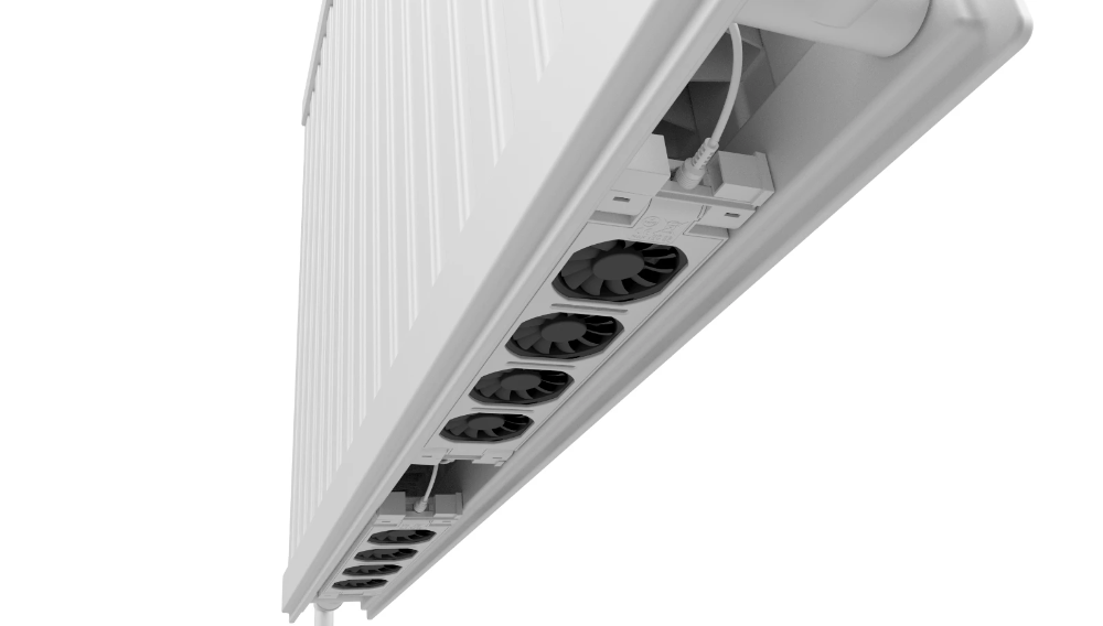 Miniatuur van Heatfan radiator ventilator 3-voudig wit - set 1 stuk (56196)