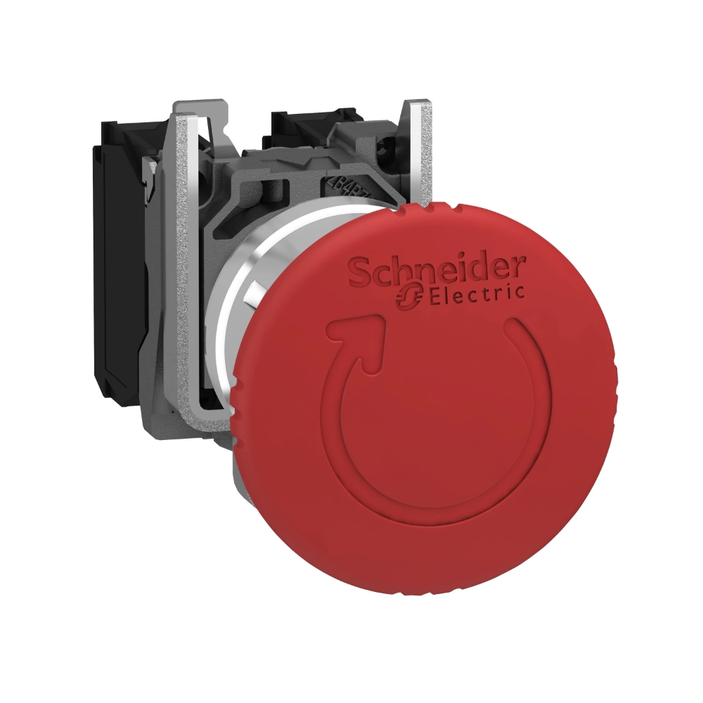 Miniatuur van Schneider Electric Noodstopknop, Ø40mm, Montage Ø22mm, Draaiontgrendeling, 120V AC, Rood