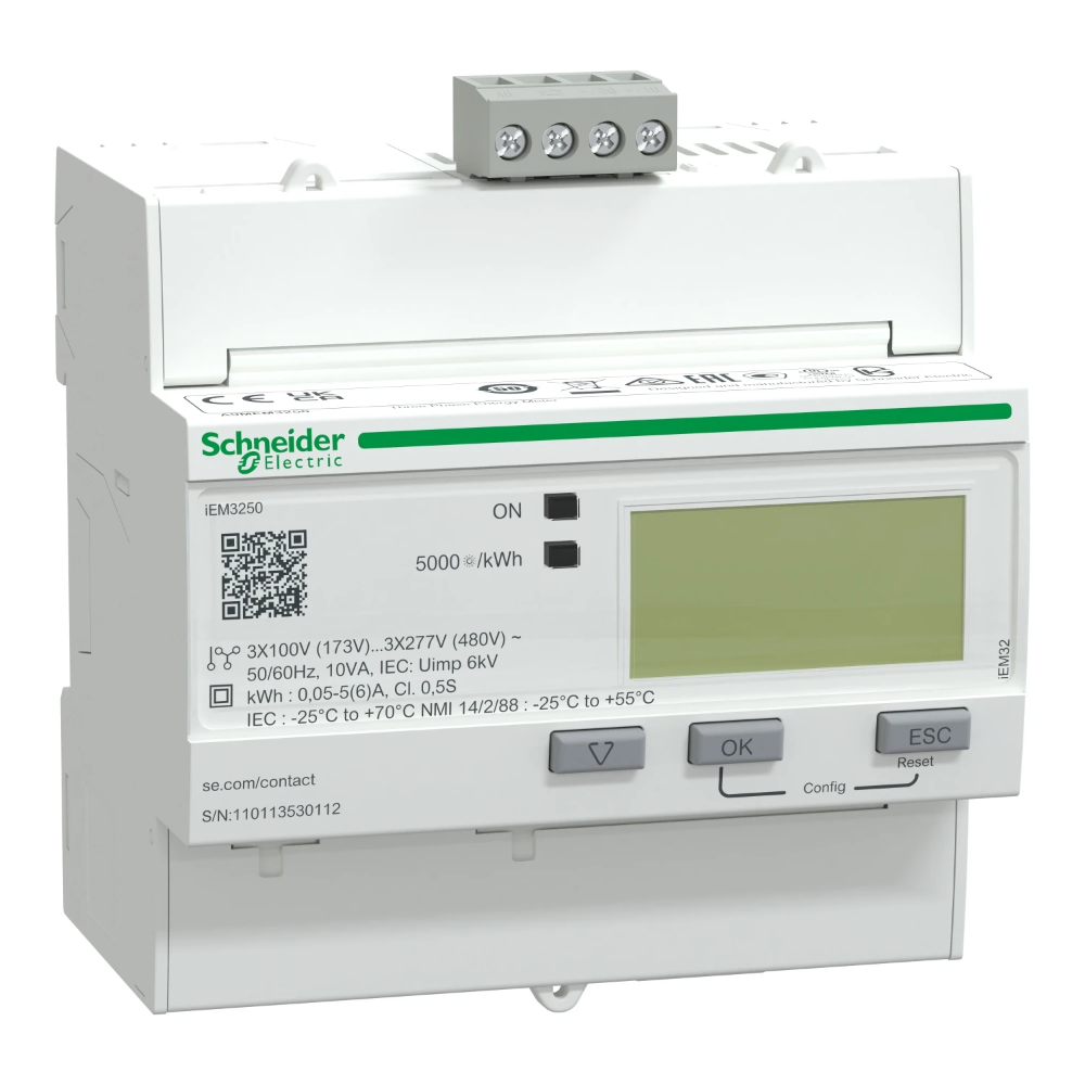 Miniatuur van Schneider Electric iEM3250 - kWh-meter - P/U/I-meting - ModBus - 3F - In=1/5A