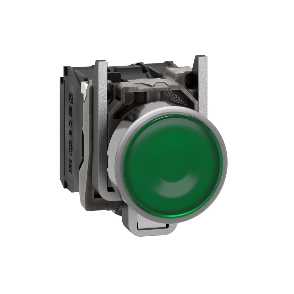 Schneider Electric Drukknop, Verlicht, Verzonken, Terugvering, Ø22mm, 24V, 1NO + 1NC, Gro